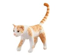 Almencla Chat Peluche avec Squelette Intérieur Jouet Peluche Félin Figurine Animal En Peluche Coussin Décoratif Chat Doux Texture Agréable Au Toucher Adapté Po, Jaune