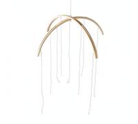 Almencla Composant Mobile Bébé Cercle Lit Bambou Éléments Accroche Pendu Créatif Convient pour Création Décorative Cadeau Artisanat Ambiance Chambre Enfant, Accessoire Incurvé En Bambou