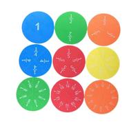 Almencla Compteurs de Fractions, Jeux de Fractions, Outil D'apprentissage Des Mathématiques Coloré et Portable pour L'école Primaire