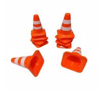 Almencla Cône de Circulation Enfant Modèle Miniature Accessoire Enseignement Apprentissage Décoration Ludique Adapté Collection Voitures Maquette Architecture, Org 10PK Cône 35MM