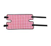 Almencla Coussin de Chaise Remplacement Toile de Chaise Pliable Housse de Siège Assise Extérieure Revêtement Imperméable Dos Sangles et Boucles Réglables pour, Red Plaid, Seat DL 37x48cm