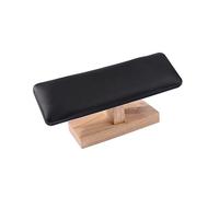 Almencla Coussin pour Les Mains, Repose-mains, Repose-bras Antidérapant, Repose-pieds, Base En Bois et Cuir PU Faciles à Nettoyer, pour Femmes, noir