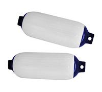 Almencla Couverture Gonflable De Garde-Boue De Bateau De 2 PCs, 4,5 X 15,5 Pouces, Protection De Bouclier De Dock De Pare-Chocs De PVC Blanc Et Bleu