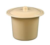 Almencla Crachoir Compact En Polypropylène Léger avec Couvercle, Résistant Aux éclaboussures et, Urinoir Portable, Pot de Chambre pour Voiture, Maison, Jaune clair