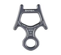 Almencla Dispositif D'assurage pour l'escalade, Anneau de Rappel, Système D'assurage pour Corde Simple, Alliage D'aluminium pour Activités sur, Gris