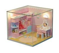 Almencla DIY Miniature Building Maison Miniature Kit Maquette Salle Décorative Ensemble en Bois avec Colle et Base Convient pour Loisirs Créatifs Cadeaux Décoration Intérieure, S2011 Version Anglaise