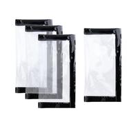 Almencla Ensemble de 4 Housses Transparentes pour Leurres de Pêche, Protège-hameçons, Sacs de Rangement, PVC, Sûres, Faciles à Ouvrir, pour Les Pêcheurs, L