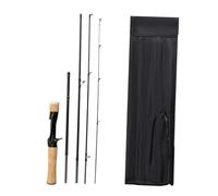 Almencla Ensemble de Cannes à Pêche de (5 Pièces) : Canne à Leurre, Canne Casting, Canne Télescopique en Fibre de Carbone avec Prise en Main Confortable, A