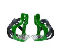 Almencla Étriers D'équitation pour L'endurance, avec Housse de Protection et Repose-Pieds, étriers D'équitation pour, Vert