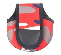 Almencla Étui pour Moulinet de Pêche en Néoprène Imperméable avec Fermeture éclair, Sac de Protection Résistant pour Le Camping, Les Sorties en Bateau et, Rouge