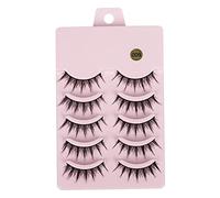Almencla Faux Cils 3D à Pointes, Effet Croix, Souples et épais, Lot de 10, pour Maquillage, Photos, Cosplay, Remises de Diplômes, Mariages et Noël, style A