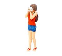 Almencla Figurines Peintes à La 1/64e, Train, Chemin de Fer, Poupée en Résine, Scènes Miniatures, Kit de Construction, Projets de Bricolage, Collection, Rouge