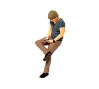Almencla Figurines Peintes à La 1/64e, Train, Chemin de Fer, Poupée en Résine, Scènes Miniatures, Kit de Construction, Projets de Bricolage, Collection, Vert