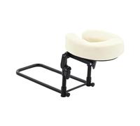 Almencla Home Mattress Top Massage Kit pour Massage avec Coussin Visage Ergonomique Support Repose-tête Réglable En Cuir PU Plateau de Soutien Convenant à Rela, Beige Blanc