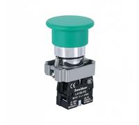 Almencla Interrupteur à Bouton-poussoir 22 Mm Autoretour Momentané Interrupteur Commutateur Conducteur en Alliage Longue Durée IP65 Montage Compact et Stable, Green, 1NO Bc31