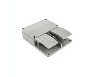 Almencla Interrupteur à Pédale de Pied Interrupteur Pédale Commutateur Pédale Commande à Pied Pédale Industrielle Contacts Réponse Précise pour Opérations, Ydt1-16 Gris Double