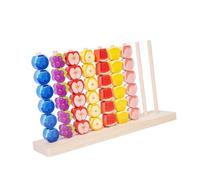 Almencla Jeu D'empilage de Fruits En Bois, Jeu de Tri Des Couleurs pour Les Tout-petits et Les Enfants, Idée Cadeau
