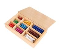 Almencla Kit Dapprentissage du Calcul Perles en Bois Tiges Comptables pour Reconnaissance s Chiffres Activités Mathématiques Manipulatives pour Jeunes Enfants à la, Multi 8MM 90PC
