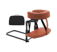 Almencla Kit de Massage pour Matelas Accueil Oreiller Visage Main Planche Support Hauteur Réglable Confort Ergonomique Tissu PU Adapté Aux Patients Dentisterie, Rouge Marron