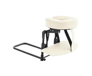 Almencla Kit de Massage pour Matelas Maison Repose Tête Oreiller Ajustable Support Main Coussin Crâne Fabrication En Alliage et Éponge Fonction Ergonomique Ada, Beige Blanc