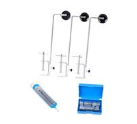 Almencla Kit D'expériences de Physique : Tige de Support, Poulie Fixe, Poulies Faciles à Utiliser, Ensemble de Blocs, Matériel Pédagogique Portable pour L&, Type B Silver