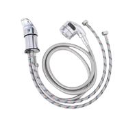 Almencla Kit Robinet et Douchette pour Bac à Shampoing, Robinet Mitigeur Eau Chaude/froide Robuste En Acier Inoxydable avec Flexible pour Salon et Spa, pour La, tête de pulvérisation en argent