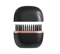 Almencla Lisseur Cheveux Brosse Chauffante Sans Fil Peigne Chauffant Mini Portable Fonction Bouclage Convient Travail Étudiant Salo, Noir