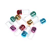 Almencla Lot de 10 Piluliers Portables, Flacons à, Distributeurs de Quotidiens, Contenants de Secours Transparents et Anti-poussière pour