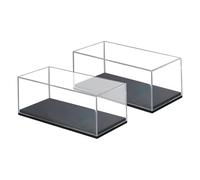 Almencla Lot de 2 Vitrines Transparentes en Acrylique pour Voitures Miniatures à L'échelle 1/64, Idéales pour Collectionner des Objets de Collection.