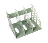 Almencla Magazine Organiseur de Courrier pour Bureau Support à Livres Porte-dossiers à Trois Sections En Pp Base Antidérapante Adapté à L'Organisation D'Espace , Vert