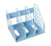 Almencla Magazine Organiseur de Courrier pour Bureau Support à Livres Porte-dossiers à Trois Sections En Pp Base Antidérapante Adapté à L'Organisation D'Espace , Bleu