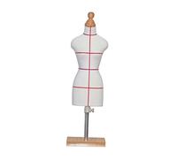 Almencla Mannequin Miniature Couture Support Présentoir Robe Poupée Accessoire Réglable Socle Bois Robuste Convient à La Présentation de Bijoux Salle de Classe, 10cmx10cmx53cm