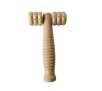 Almencla Massageur Facial Bois Manuel Massager Visage Cou Dos Jambes Outil Ergonomique à Prise Confortable pour Circulation et Détente Rouleaux Multi-usages, Squareball 15x8x2-5