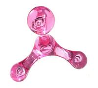 Almencla Massageur Masseur Manuel Corps Rouleau Boules Métal Plastique Pression Ajustable Selon Besoin Prise Ergonomique Facilement Transportable Adapté au Massage Musculaire Déplacement Maison, Rose