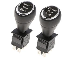 Almencla On-Off-On 6-Pin 3 Position Joystick Switch Interrupteur de Remplacement pour Voiture, 2 Pièces, Noir