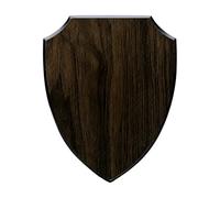 Almencla Panneau Bois En Forme Bclier Personnalible Plaque Insert Remplaçable Vierge Écusson pr Institutions Scolaires, Bureau, 180x225mm