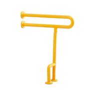 Almencla Poignee Murale pour WC Tube Interieur en Acier Inoxydable 60 Cm Revement Texturé pour une Prise en Main Securisée Supportant un Poids Maximal 200 Kg Pratique pour Espace, Jaune C