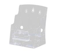 Almencla Porte-brochures En Acrylique, Présentoir à Dépliants, Porte-flyers, Organiseur, Porte-documents avec Porte-cartes de Visite Intégré pour Restaurant, R, A5 2 niveaux