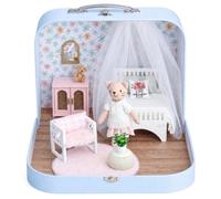 Almencla Ppée Portable da Une Valise Décoratif Ppée Portable da Valise Réaliste Chambre Miniature Mobilier pr Enfants, Chat