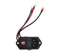 Almencla Prise Secteur 10 V avec Porte-fusible, Module D'entrée, Fiche avec Interrupteur à Bascule, Prise Secteur 3 Broches avec Interru