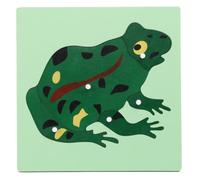 Almencla Puzzle Child-Centered en Bois Bords Lisses Puzzle à Emboîter Poignée Non Toxique Jeu Éducatif pr Bébés, Grenouille