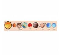Almencla Puzzle Planète Jeu en Bois Éducatif Système Solaire Plateau Manipulation Planètes Éducatives Coordination Motrice Spatial Adaptée au Public Enfant, Planètes C