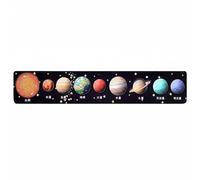 Almencla Puzzle Planète Jeu en Bois Éducatif Système Solaire Plateau Manipulation Planètes Éducatives Coordination Motrice Spatial Adaptée au Public Enfant, Planets E