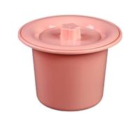 Almencla Récipient pour Régurgitations, Urinoir, Pot de Chambre, Seau de Toilette Portable avec Couvercle, Fabriqué En Polypropylène Résistant, Support Stable, Rose