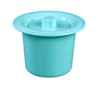 Almencla Récipient pour Régurgitations, Urinoir, Pot de Chambre, Seau de Toilette Portable avec Couvercle, Fabriqué En Polypropylène Résistant, Support Stable, Bleu