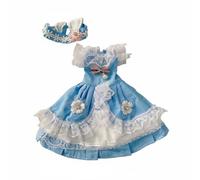 Almencla Robe de Poupée Tenue Vêtement Jupe Ensemble avec Finitions Détaillées Rubans et Perles pour Poupée Articulée Adaptée au de Collection Loisirs Photographie, R-26