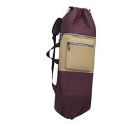Almencla Sac à Dos de Skateboard Léger, avec Bretelles Réglables, Grand Compartiment de Rangement et Sac de Transport Pliable, Brun