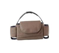 Almencla Sac à Langer avec Pochette de Rangement Facile à Installer, Léger et élégant, en Toile, pour Poussette et Jouets, Marron Profond