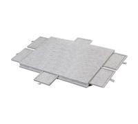 Almencla Table D'appoint avec Plateau En Feutre Pliable, 6 Tiroirs et Support Antidérapant, Idéale pour Puzzles, Cadeau Ou pour Le Salon, Light Gray L