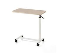 Almencla Table de Lit Ajustable Table d'Appoint Mobile Table Roulante Plateau Rectangulaire Cadre Métal Hauteur 755 à 1060 Mm Levier Noir 25 Kg Utilitaire Repas Ordinateur Convient aux Patients Soins